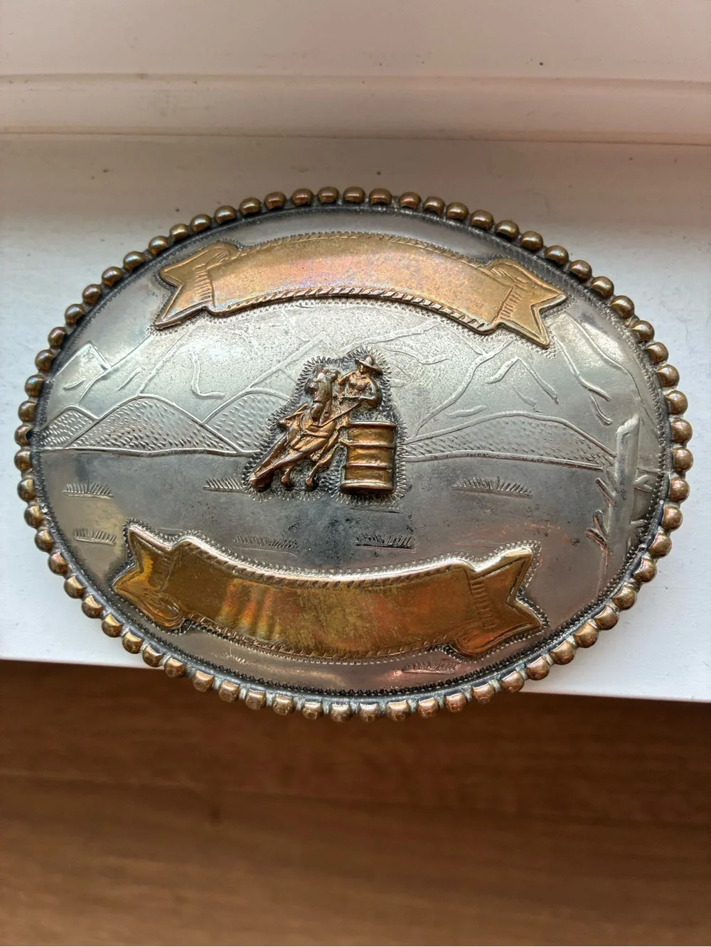 Genuine Vintage Maplamex M13 M&F Western Rodeo Belt Buckle Mexico